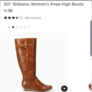 New Womens boots knee high boot shoes  by so Size 7.5 brown